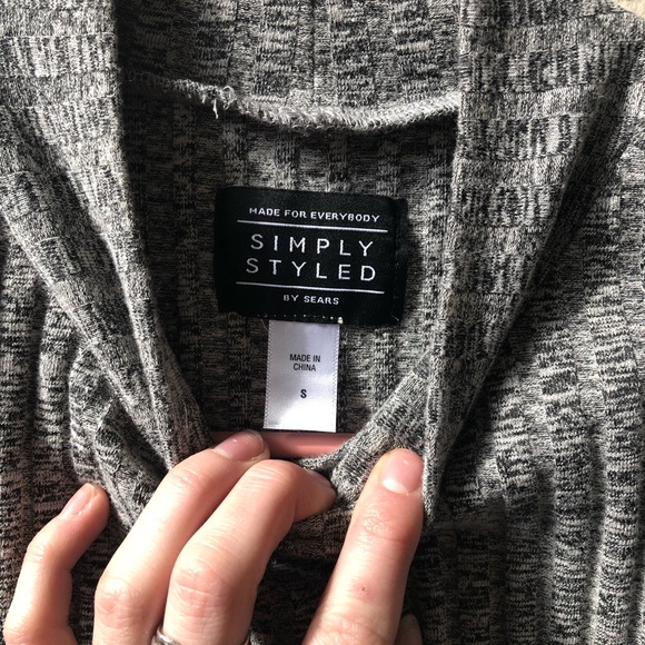 Marled gray mock neck tank - Picture 2 of 4